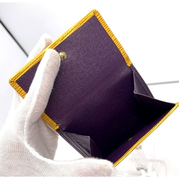 LOUIS VUITTON Portefeiulle Elise Yellow Epi Leather Credit Trifold Wallet France - Picture 4 of 13